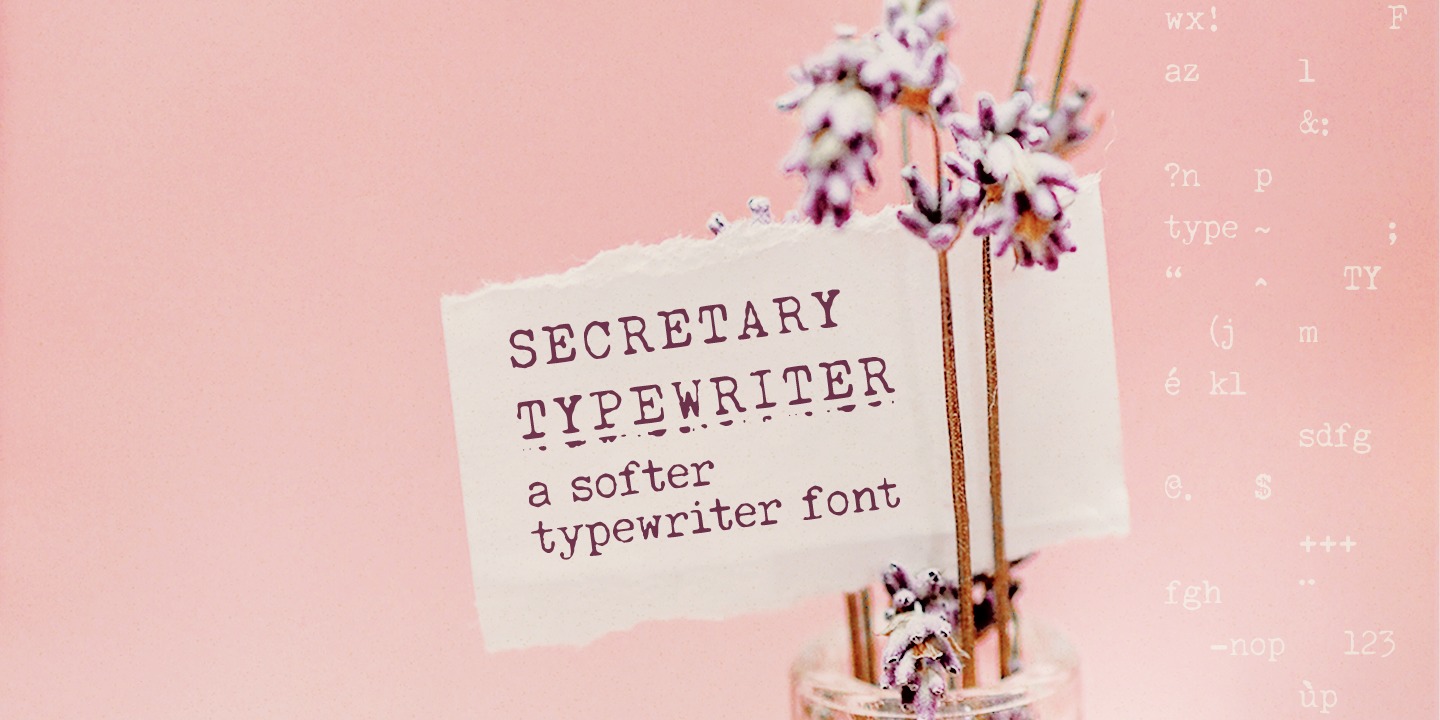Ejemplo de fuente Secretary Typewriter
